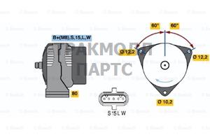 ГЕНЕРАТОР  28V 100A - 0123525504