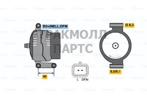 ГЕНЕРАТОР 14V 98A BOSCH - 0124415040