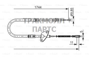 ТРОС СТОЯНОЧНОГО ТОРМОЗА - 1987477122
