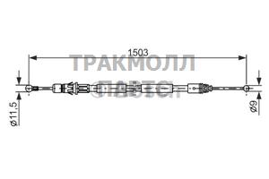 ТРОС РУЧНОГО ТОРМОЗА - 1987477137