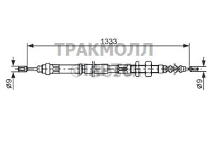 ТРОС РУЧНОГО ТОРМОЗА - 1987477440