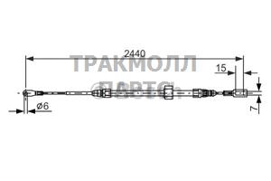 ТРОС СТОЯНОЧНОГО ТОРМОЗА - 1987477880