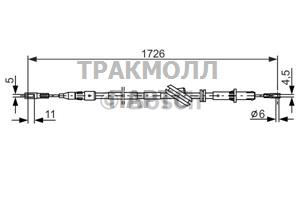 ТРОС РУЧНОГО ТОРМОЗА - 1987477897