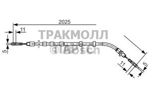 ТРОС РУЧНОГО ТОРМОЗА - 1987477903