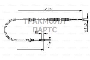 ТРОС РУЧНОГО ТОРМОЗА - 1987477923