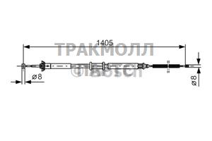 ТРОС РУЧНОГО ТОРМОЗА - 1987477928