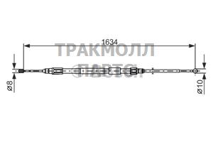 ТРОС РУЧНОГО ТОРМОЗА - 1987477988