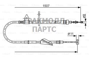 ТРОС РУЧНОГО ТОРМОЗА - 1987477995