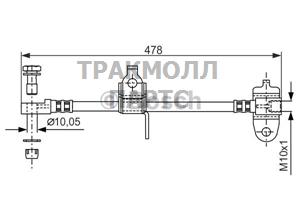 ШЛАНГ ТОРМОЗНОЙ - 1987481070