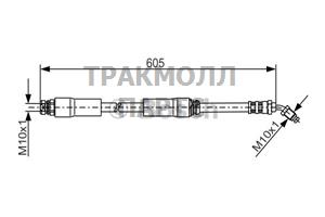 Шланг тормозной VW GOLF IV  99-06 - 1987481183