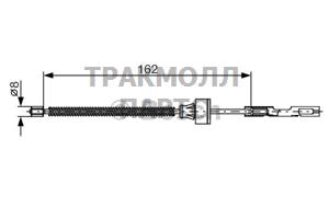 ТРОС РУЧНОГО ТОРМОЗА - 1987482278