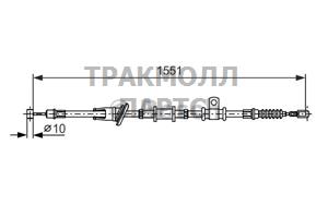 ТРОС РУЧНОГО ТОРМОЗА - 1987482400