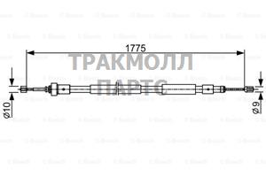 ТРОС РУЧНОГО ТОРМОЗА - 1987482407