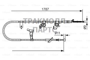 ТРОС РУЧНОГО ТОРМОЗА - 1987482435