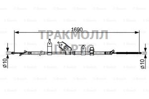 ТРОС РУЧНОГО ТОРМОЗА - 1987482443