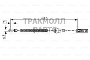 ТРОС РУЧНОГО ТОРМОЗА - 1987482461