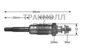 СВЕЧА НАКАЛИВАНИЯ - HDS366