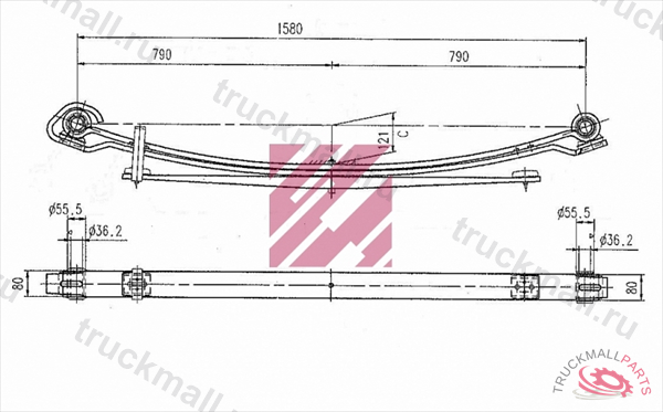 РЕССОРА ЗАДНЯЯ - M1010500
