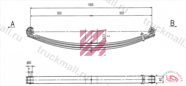 Рессора Iveco о.н. 8161628 M1011400 ER8161628 MARSHALL - M1011400