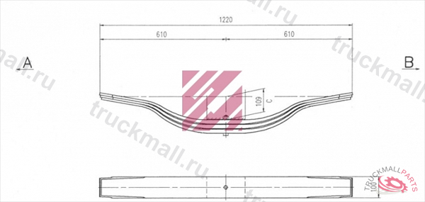 Рессора BPW о.н. 0508203320 M1013700 ER0508203320 MARSHALL - M1013700