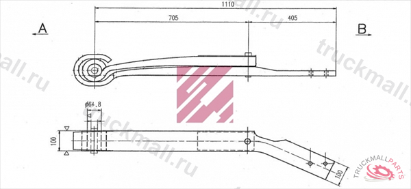 Полурессора SCANIA правая - M1017300