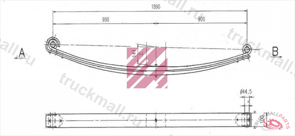 Рессора Volvo о.н. 257840 M1031100 ER257840 MARSHALL - M1031100