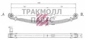 Рессора MAN о.н. 81434026291 M1031700 ER81434026292 MARSHALL - M1031700