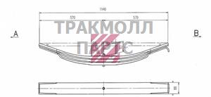 Рессора Trailor о.н. 6504765S M1044000 ER6504765S MARSHALL - M1044000