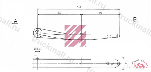 Рессора BPW о.н. 0508212470 M1047000 ER0508212470 MARSHALL - M1047000