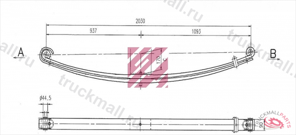 Рессора Renault о.н. 5010294113 M1054300 ER5010294113 MARSHALL - M1054300
