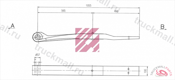 Рессора Schmitz о.н. F001A037IF75 M1071000 ERF001A037IF75 MARSHALL - M1071000