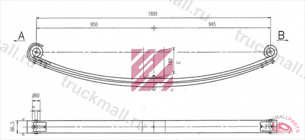 Рессора Iveco о.н. 41032379 M1072700 ER41032379 MARSHALL - M1072700