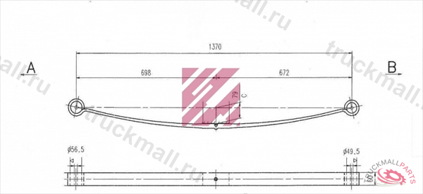 РЕССОРА ПОДВЕСКИ ПЕРЕДНЯЯ - M1088800