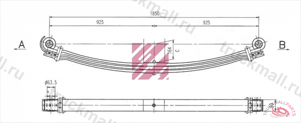 Рессора MAN о.н. 81434026185 M1118700 ER81434026185 MARSHALL - M1118700