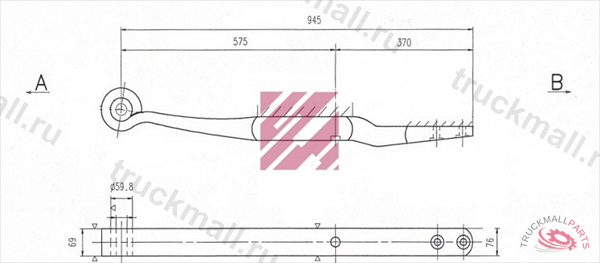 Рессора BPW о.н. 0508213960 M1148600 ER0508213960 MARSHALL - M1148600