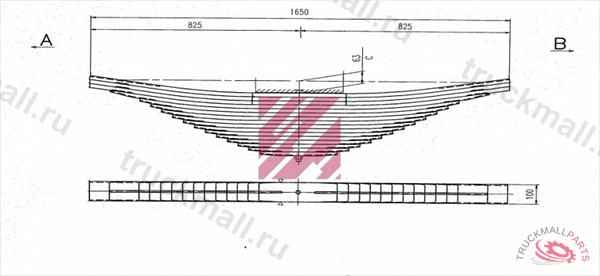 Рессора MAN о.н. 82434026501 M1154200 ER82434026501 MARSHALL - M1154200