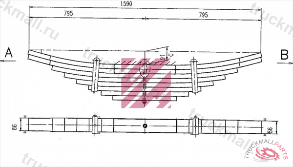 РЕССОРА ЗАДНЯЯ - M1191000