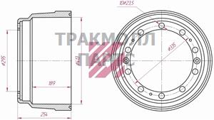 Барабан тормозной - M1900006