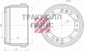 Барабан тормозной - M1900032