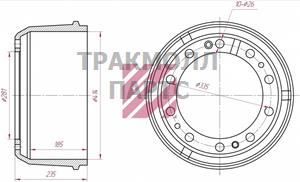 Барабан тормозной Renault о.н.5000737768 M1900116 - M1900116