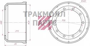 Барабан тормозной - M1900151