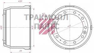 Барабан тормозной - M1900211