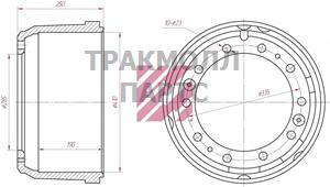 ТОРМОЗНОЙ БАРАБАН - M1900212