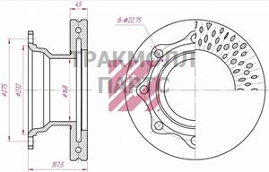 Диск тормозной SAF о.н.4079000400 M2000083 - M2000083