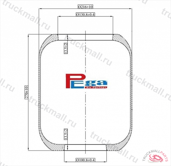 ПНЕВМОРЕССОРА ИВЕКО БАЛЛОН О.Н. 8160165 P10.0165.R - P100165R