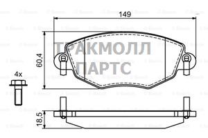 ТОРМОЗНЫЕ КОЛОДКИ - 0986494724