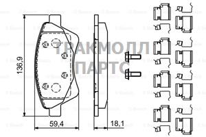 Колодки тормозные комплект - 0986494725