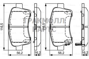 ДИСКОВЫЕ КОЛОДКИ ПЕРЕДНИЕ - 0986495318