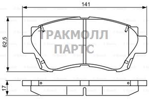 КОМПЛЕКТ ТОРМОЗНЫХ КОЛОДОК - 0986495341