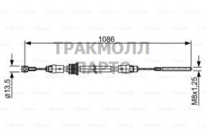 ТРОС РУЧНОГО ТОРМОЗА - 1987482547